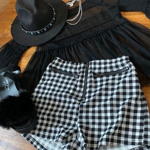 Shein High Waisted Gingham Shorts